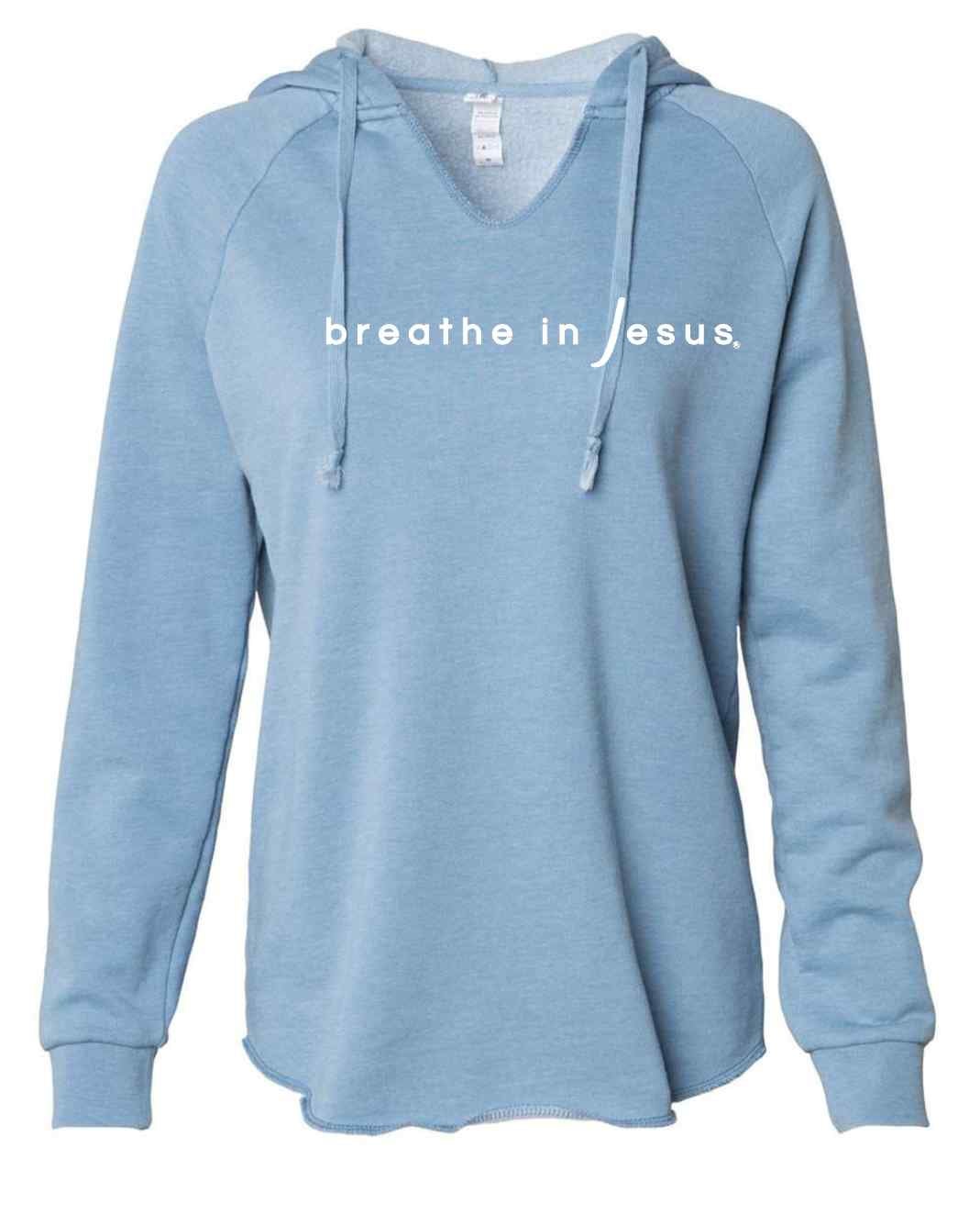 Simple Hoodie Sweatshirt Women s Breathe in Jesus